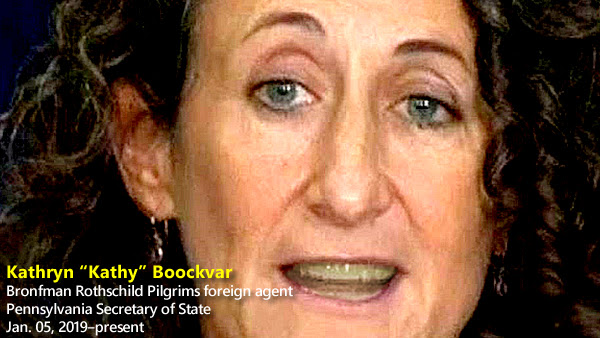 KATHY BOOOCKVAR HIDES PILGRIMS SOCIETY INTERLOCKS