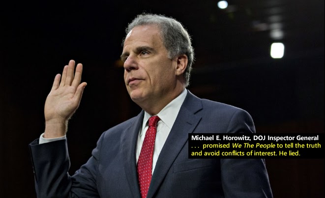 DOJ INSPECTOR GENERAL MICHAEL HOROWITZ CONTROLLED BY PILGRIMS SOCIETY